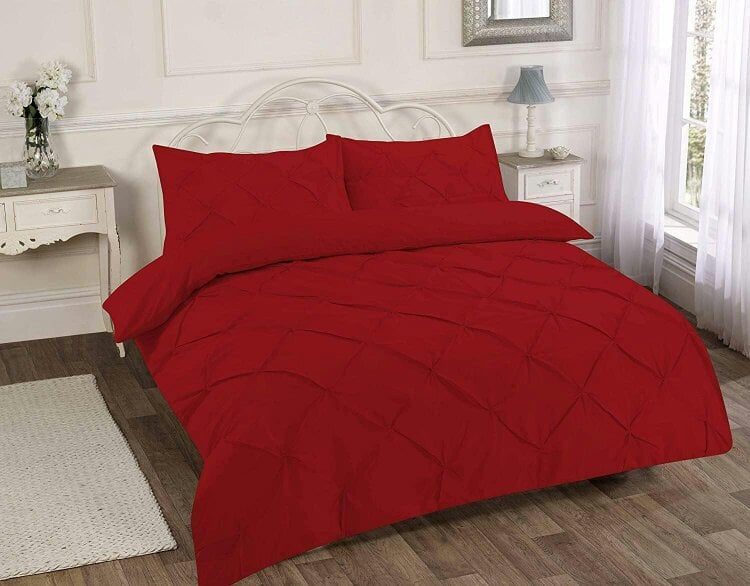 Night Zone Alexandra Pintuck Polycotton Duvet Cover Set – Easy Care Textured Bedding