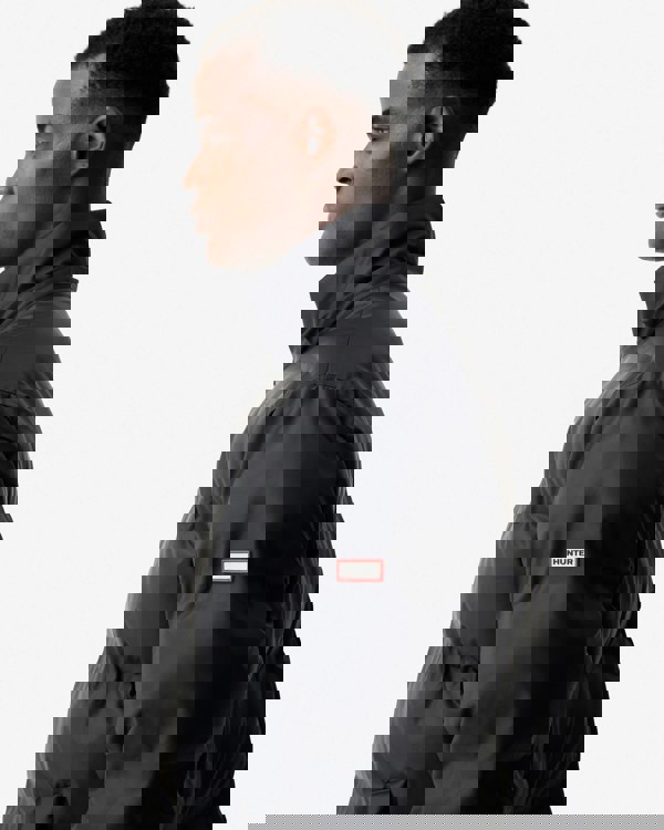 Hunter Wiley Mens PU Coated Puffer Jacket - Black