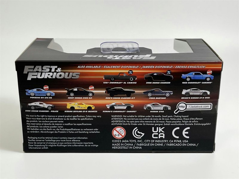 Jada Fast and Furious Brians Nissan GT-R R35 Silver 1:32 Scale Jada 97383