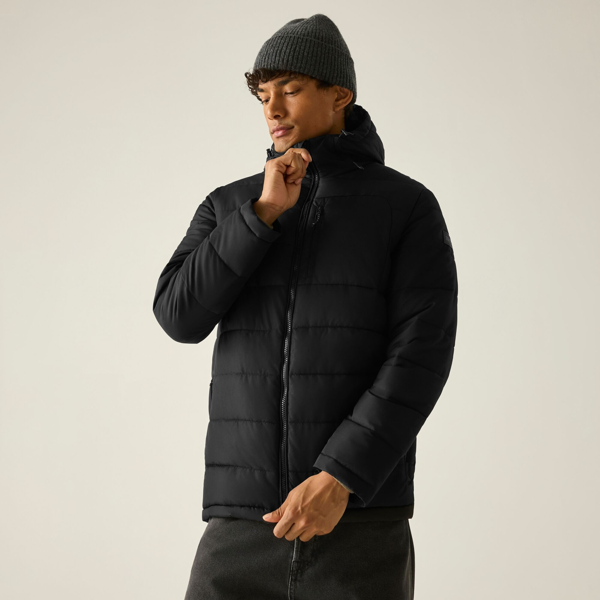 Regatta Mens Frankie Padded Jacket - Black/Iron