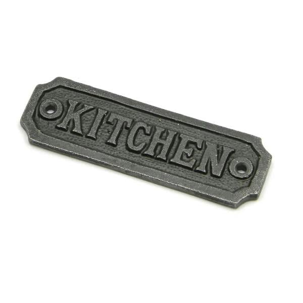 Oakcrafts Cast Iron Kitchen Door Sign - 108mm x 35mm