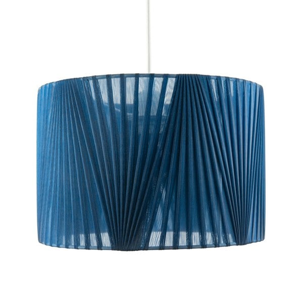 Modern Midnight Blue Voile Fabric Organza Tapered Pendant Lamp Shade Image 1