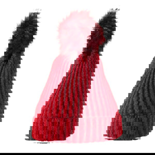 Soft Touch Rib Pom Pom Beanie | Luxurious Faux Fur Pom Pom