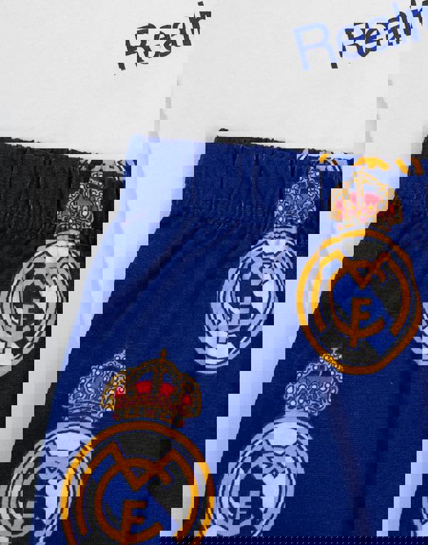 Real Madrid Boys Multicoloured Logo Short Sleeve Long Leg Pyjama Set