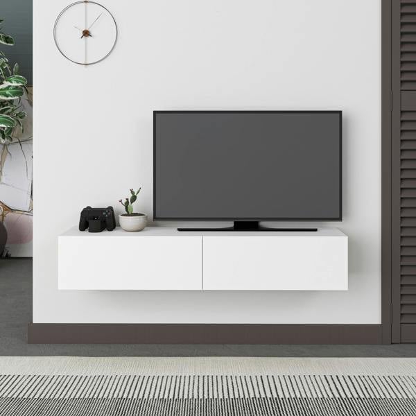 Decortie Francy Wall-Mounted TV Unit Modern Media Centre TV Cabinet 42" 135cm