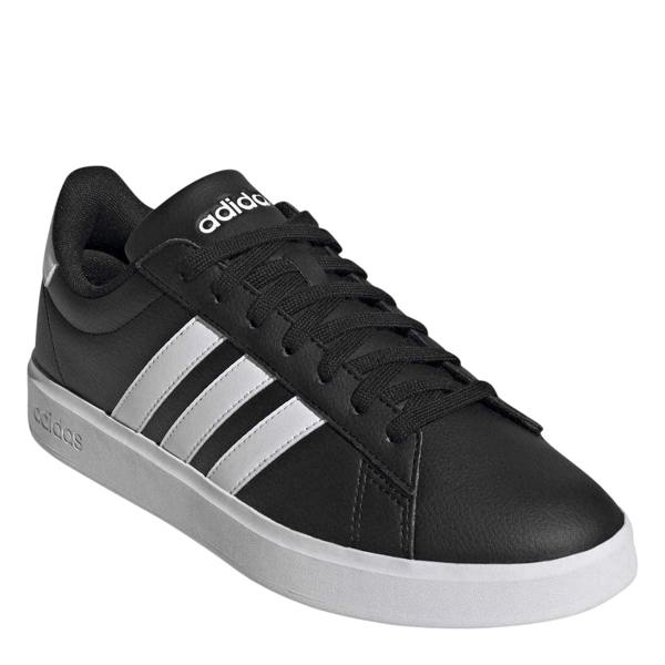 Adidas Unisex Adult Grand Court 3 Stripes Leather Cloudfoam Trainers - Core Black/Cloud White - 
