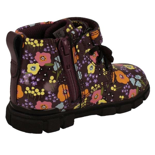 Clarks Girls Clarks Floral Pattern Ankle Boots Evyn Top T