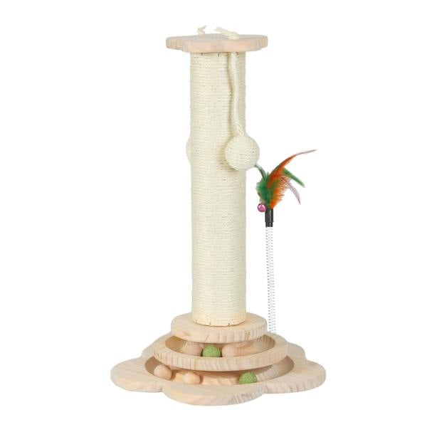 Skylos Tall Cat Scratching Post Natural Sisal Pole Heavey Duty Base with Ball
