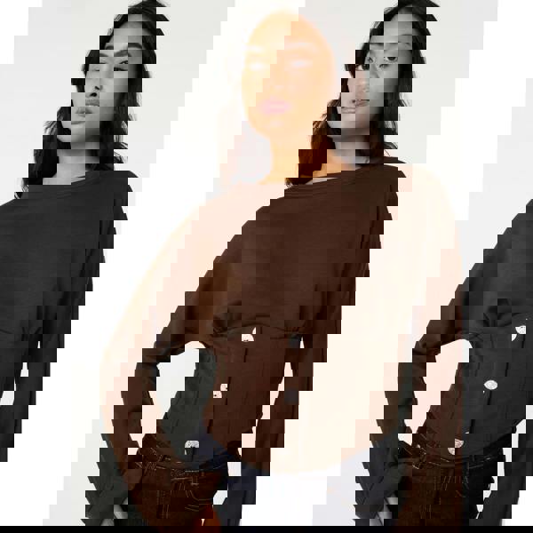 Pink Vanilla Button Front Corset Sweatshirt