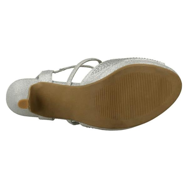 Anne Michelle Ladies Anne Michelle Diamante Buckle Strap Sandals