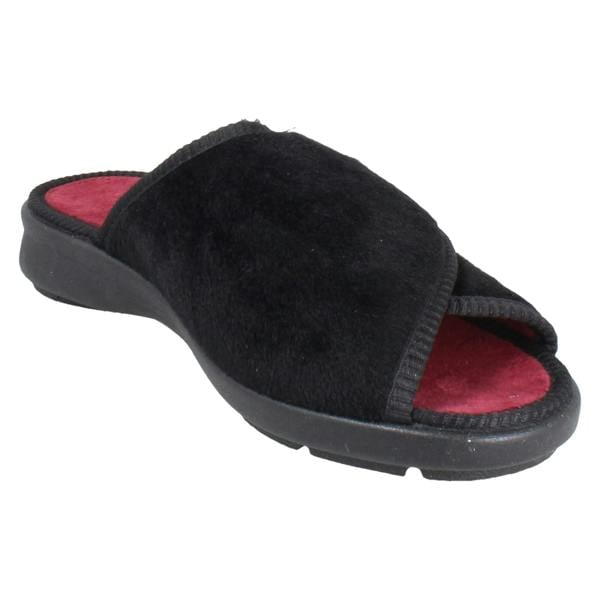 DB Shoes Ladies DB Wide Fitting Slippers - Red Start