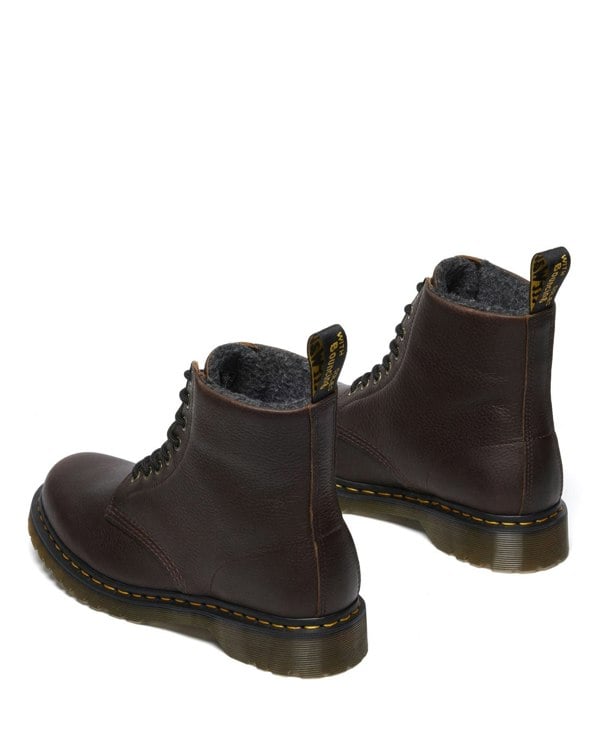 Dr. Martens 1460 Pascal Warm Lined 8 Eye Leather Dark Brown Boots