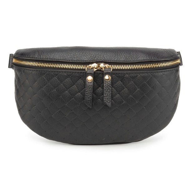 Elie Beaumont Woven Sling Bag Black - Midi size