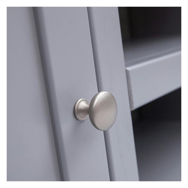 Cabinet Bits Mirano Grey 2 Door TV Cabinet Chrome Knob