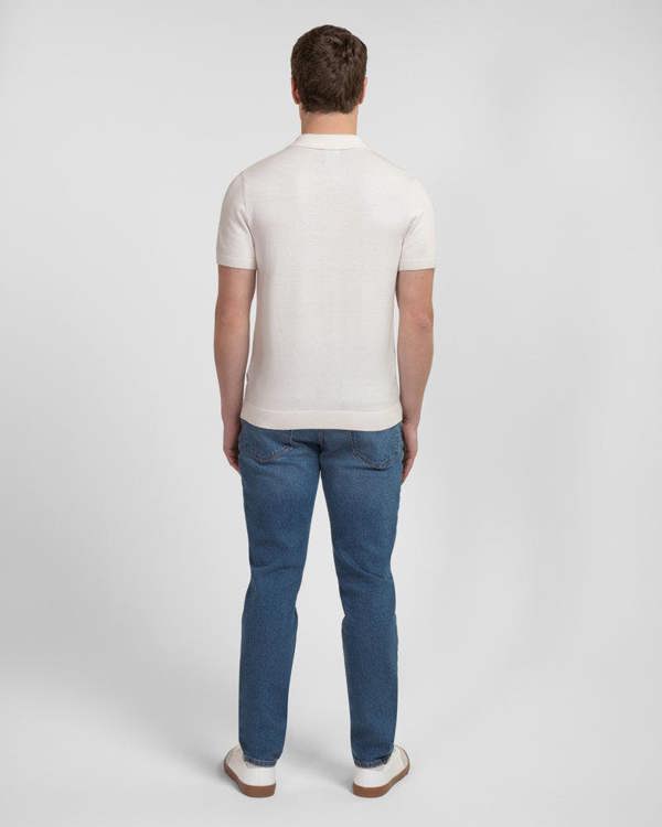 Steel & Jelly Bayswater - Embossed Stripe Knitted Short Sleeve Shirt