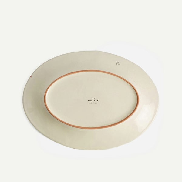Hot Pottery Serving Platter Cranberry