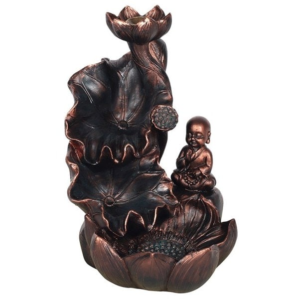 Serano Bronze Effect Buddha Backflow Incense Burner
