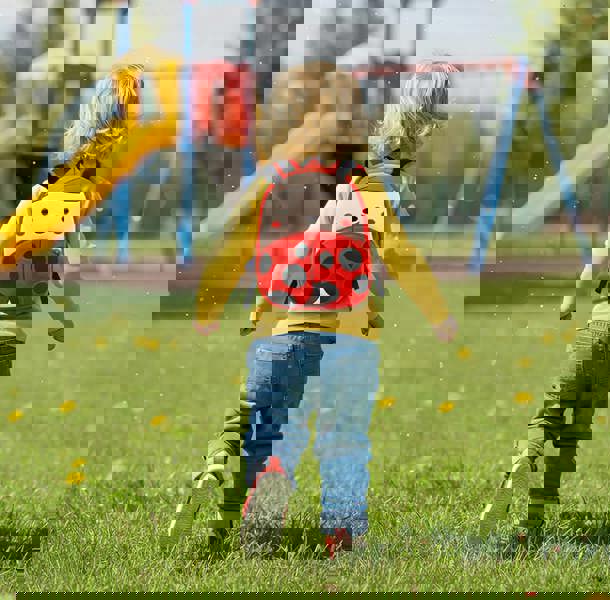 ANYKIDZ 3D Red Ladybug Kids School Backpack Cute Cartoon Animal Style Children Toddler Plush Bag Perfect Accessories For Boys and Girls