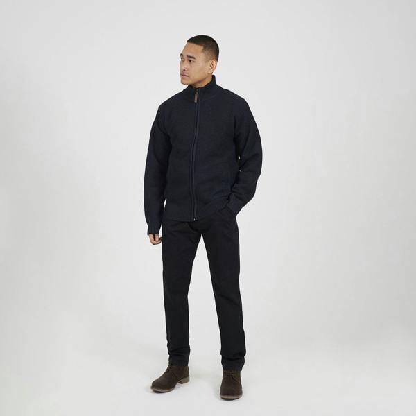 Brave Soul Navy Funnel Neck Jumper with Fleece Lining - Navy Image 3