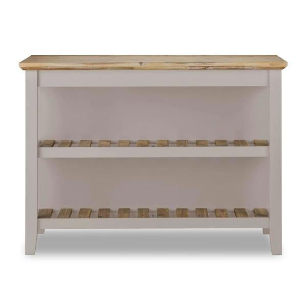 Statement Furniture Florence Breakfast Bar Kitchen Island with Shelves