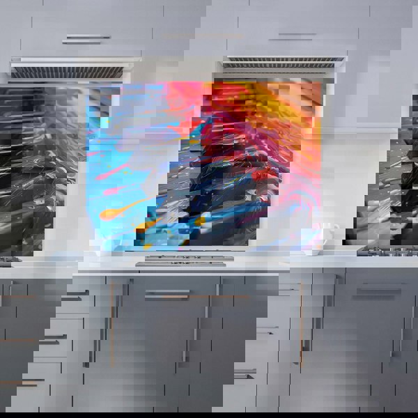 Warren Reed - Designer Colorful Melody: A Piano's Dream Kitchen Splashback