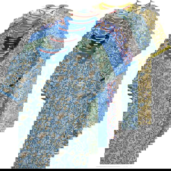 Lambretta Mens All Over Paisley Branded Retro Casual T-Shirt