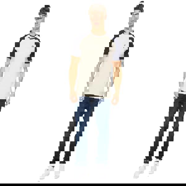 Crosshatch Mens Remison T-Shirt - Navy/Off White - 