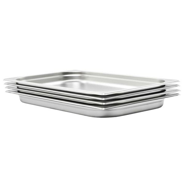 Berkfield Gastronorm Containers 4 pcs GN 1/1 40 mm Stainless Steel