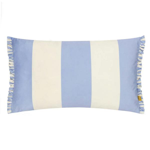 Furn Araya Velvet Striped Cushion Cover - Blue - 