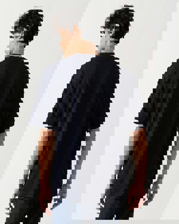 BOSS Orange Summer Mesh Mens T-Shirt - Dark Blue 404 - CHO - Designer Mens Short Sleeve T-Shirts & Tops