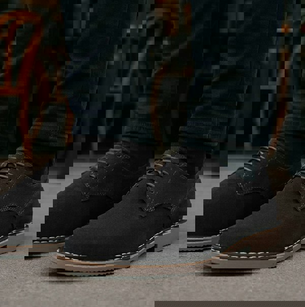 Popps JONAS Mens Suede Desert Shoes Black