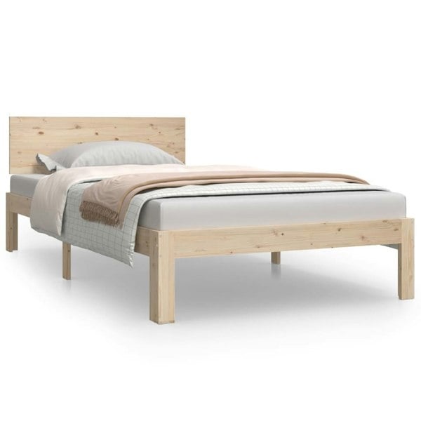 Berkfield Bed Frame Solid Wood Pine 100x200 cm