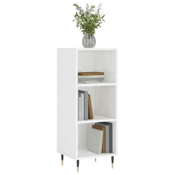 Berkfield Sideboard High Gloss White 34.5x32.5x90 cm Engineered Wood