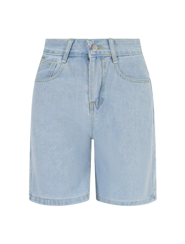 BALOU Womens Washed Denim Shorts