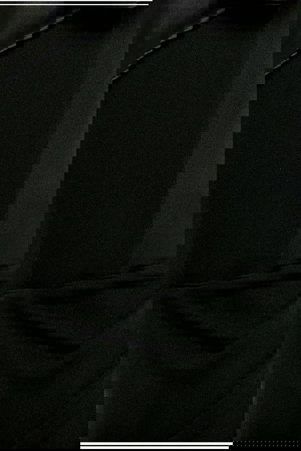 Satin Corsage Scuba Crepe Maxi Dress - Black DR4215