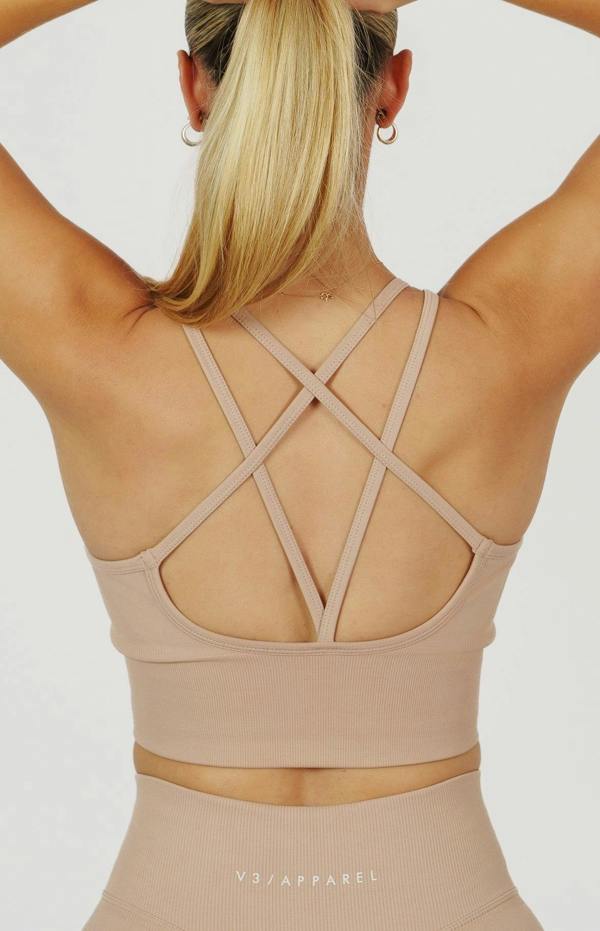 V3 Apparel Form Seamless Scrunch Leggings & Sports Bra Set - Dusty Pink