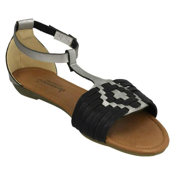 Savannah Ladies Savannah T-Bar Weave Sandals