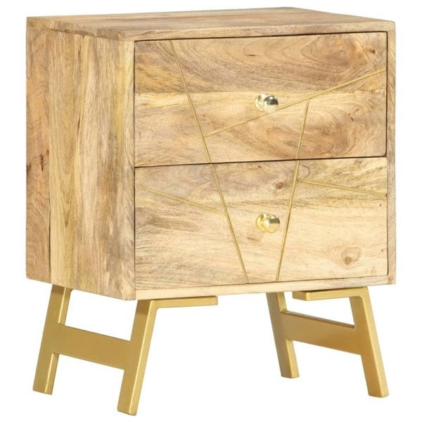 Berkfield Bedside Cabinet 40x30x50 cm Solid Mango Wood