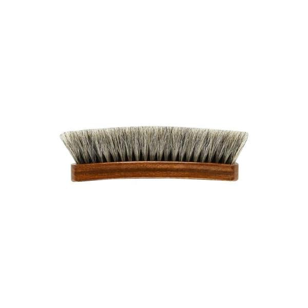 BIRCH Horsehair Brush Large - For Polishing Shoes, Boots and Leather 17cm