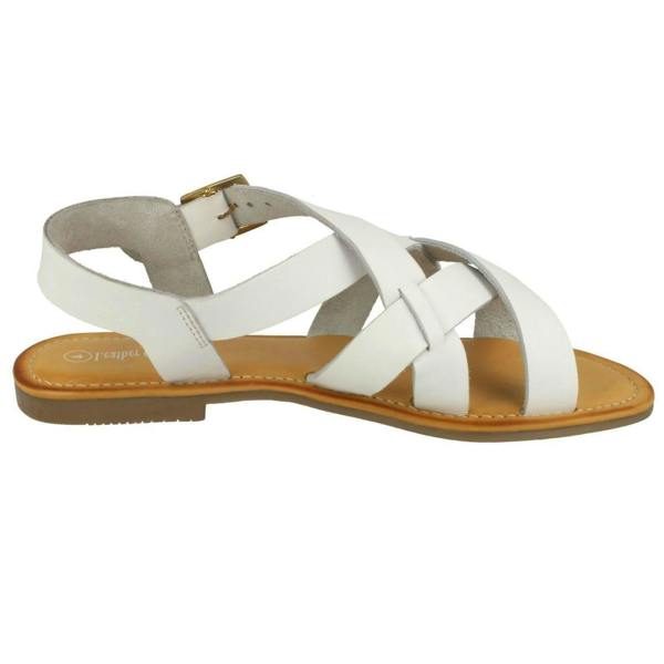 Leather Collection Ladies Leather Collection Buckle Slingback Sandals F00229