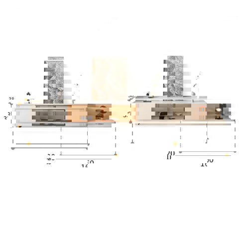 Cenhelm Nesting Coffee Table Set, Cream And Black-Rit Concept-Rit Concept