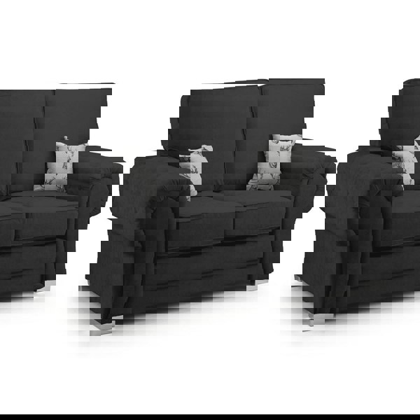 Furnishings For Less Milan Chesterfield Fabric 2 Seater Sofa - Full Back