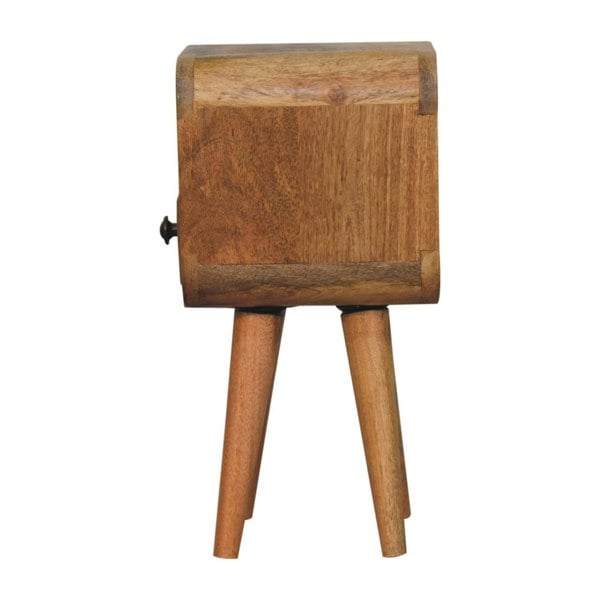 Artisan Furniture Extra Mini Oakish Curve Open Slot Bedside