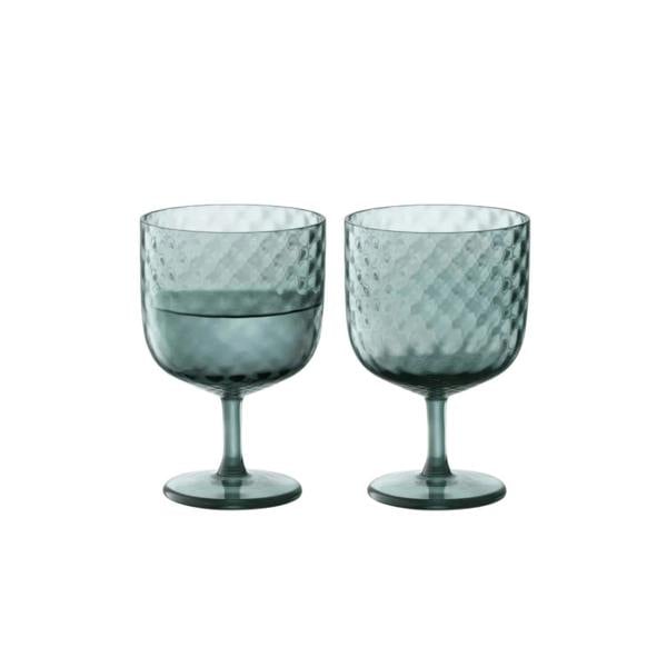 LSA Dapple Wine Glass 325ml Set of 2 Blue