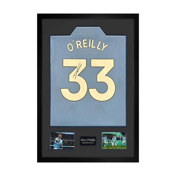 Nico O'Reilly Signed Manchester City Premium Frame