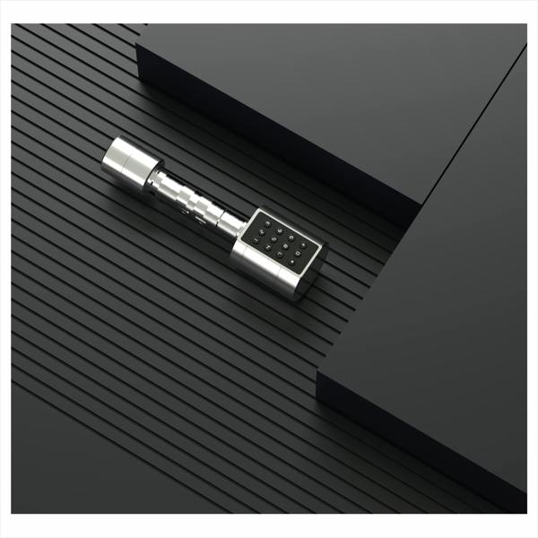 Ener-J Smart Adjustable Bluetooth Cylinder Door Lock, Fingerprint, Keypad & App Control, IP55