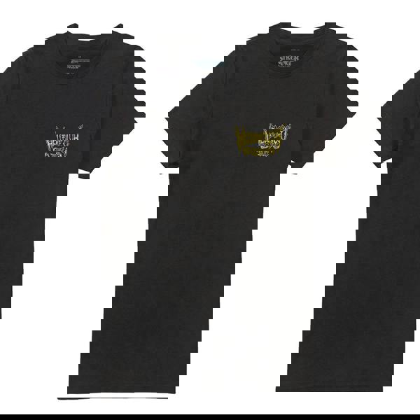 Stranger Things Unisex Adult Hellfire Outline Back Print T-Shirt - Black