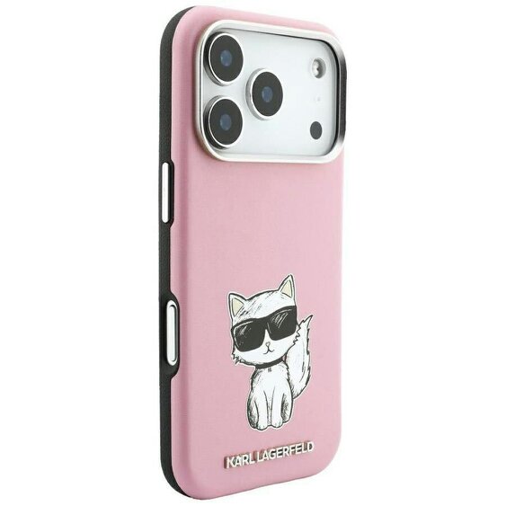 Karl Lagerfeld Smooth Choupette Bodies Sketch Case with MagSafe for iPhone 17/18 Pro Max 6.9" Pink - KLHMP18X6PWCIKDP