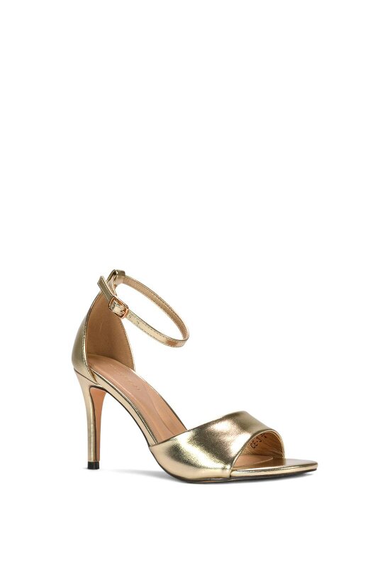 XY LONDON Stiletto Heel Open Toe Sandals With Ankle Strap