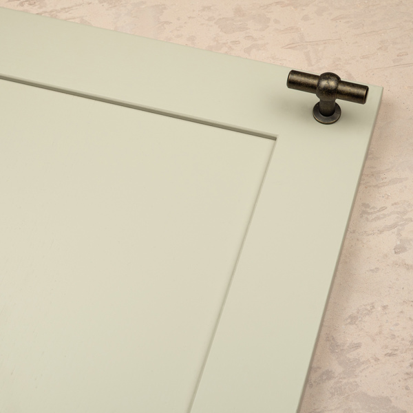 Handle & Home Antique Brass T-Bar Handle and Coordinating Knob